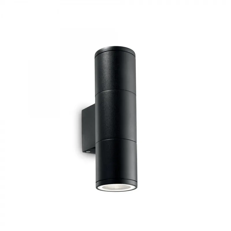 Akciós ár Ideal Lux 100395 kültéri fali lámpa Gun 2x35W GU10 IP54 - fekete