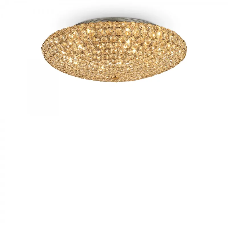Azonnali szállítás Ideal Lux 073262 mennyezeti függőlámpa King 9x40W G9 - aranyszínű