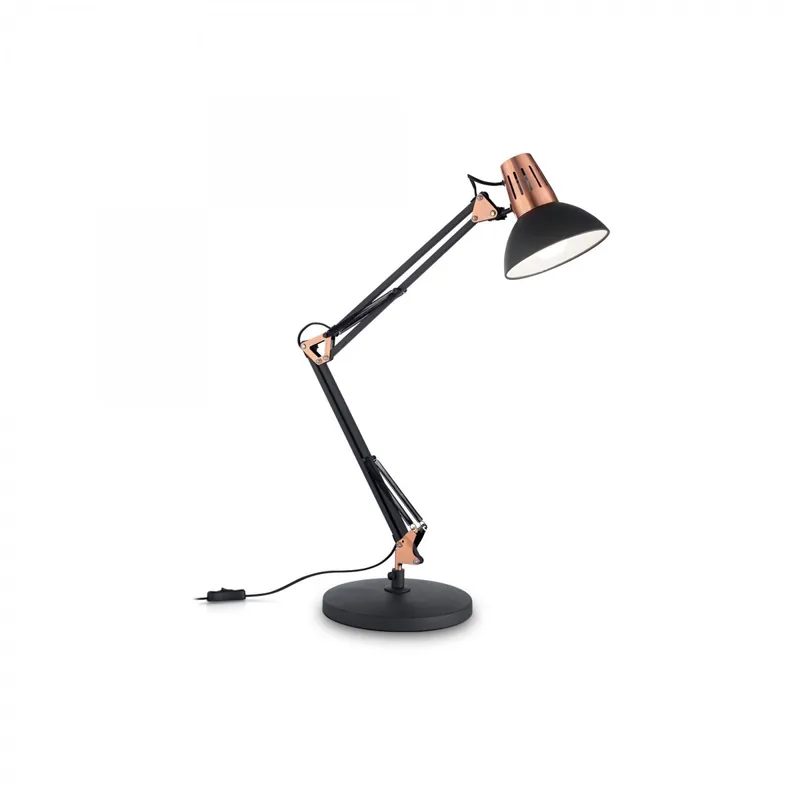 Ideal Lux 061191 asztali lámpa Wally Nero 1x40W E27 - fekete Biztonságos fizetés