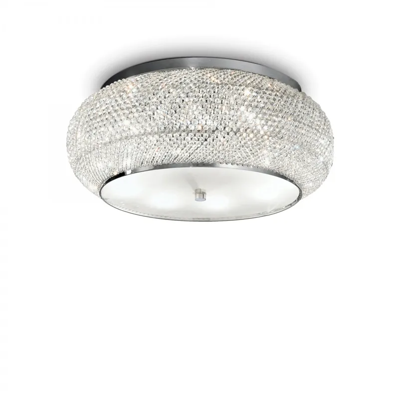 Ideal Lux 100746 mennyezetre szerelhető lámpa Pasha 10x40W E14 - króm Azonnali szállítás