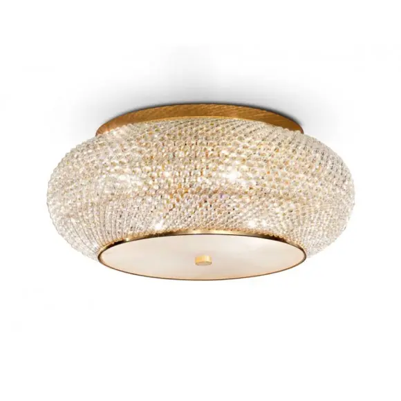 Ideal Lux 100791 mennyezeti lámpa Pasha Oro 10x40W E14 - arany színben Kedvezményes ár