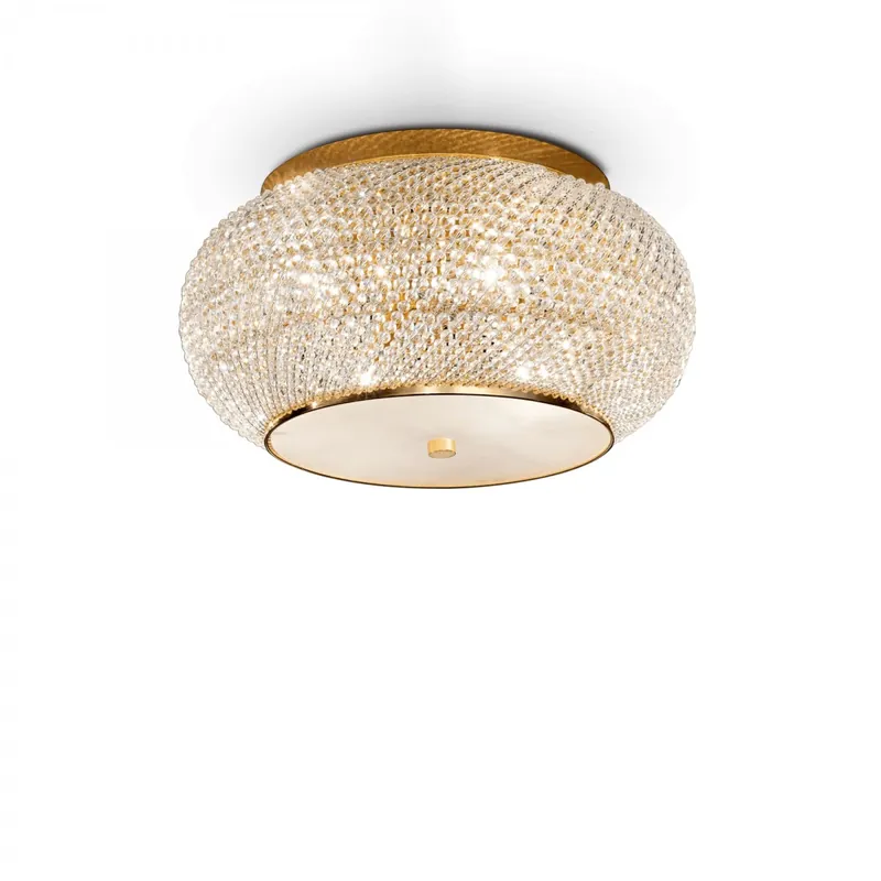 Ideal Lux 100807 mennyezetre szerelhető lámpa Pasha 6x40W E14 - aranyszínű Népszerű
