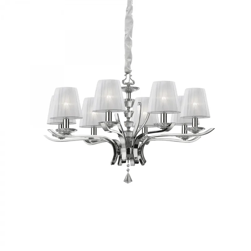 Ideal Lux 059242 mennyezeti függőlámpa Pegaso 8x40W E14 - fehér Outlet