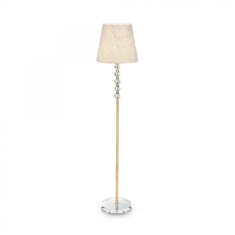 Gyors kiszállítás Ideal Lux 077765 állólámpa Queen1x60W E27 - aranyszínű