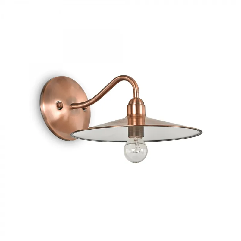 Szuper ajánlat Ideal Lux 112695 fali lámpa Cantina Rame 1x40W E14 - réz