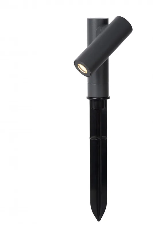 Lucide 27894/05/29 LED kerti oszloplámpa Tatum 1x4,5W 417lm 3000K IP65 - leszúrható, fekete Szuper akció