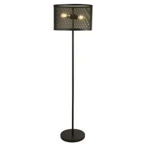 Akciós ár Searchlight EU2832-2BK Fishnet állólámpa E27 2 x 60W