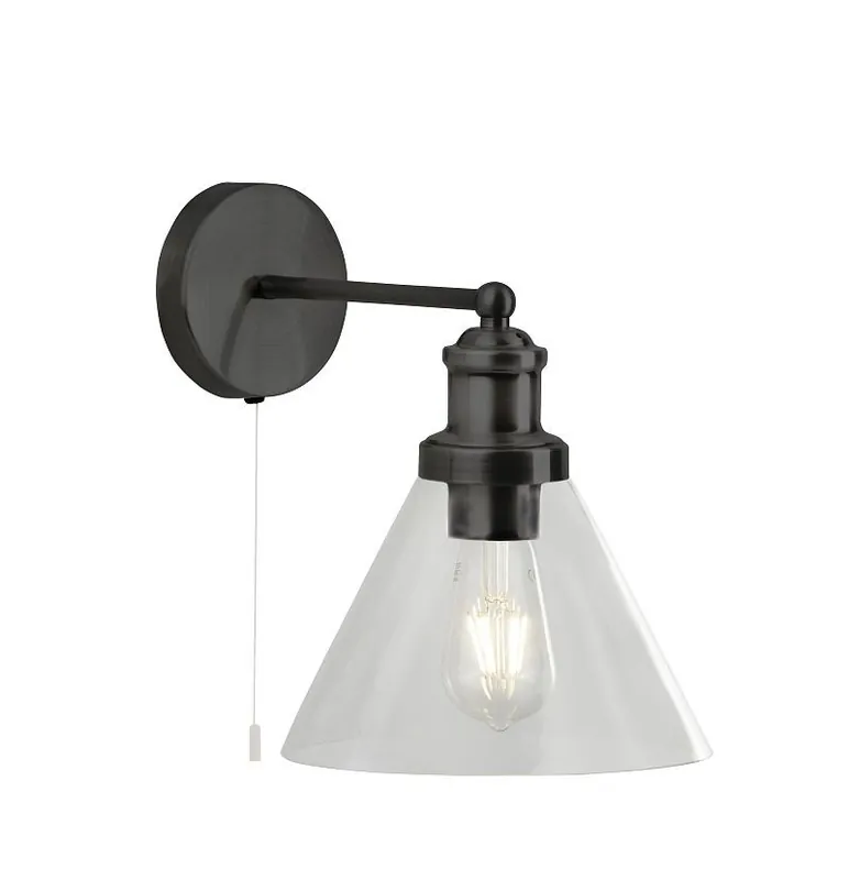 Csak ma Searchlight 1277BK Pyramid fali lámpa E27 1 x 60W