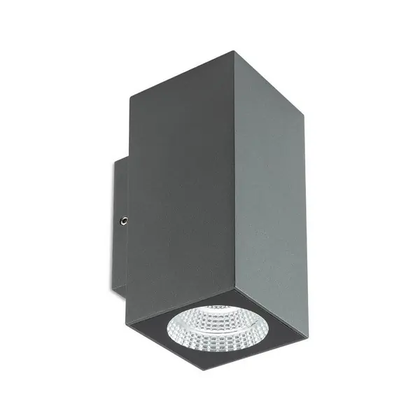 Gyors kiszállítás Redo 90088 QUAD kültéri fali lámpa CREE COB LED 2x3W 660/540lm 3000K IP65 - antracit