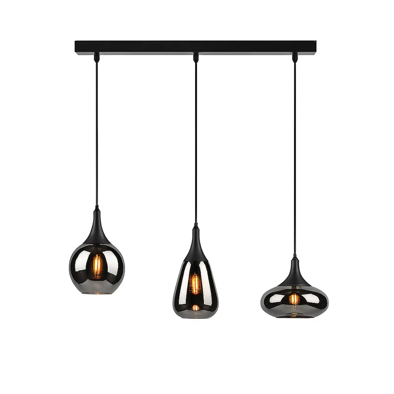 Trio 317000332 függőlámpa Lumina 3x40W E14 - állítható magasság, fekete Legnépszerűbb