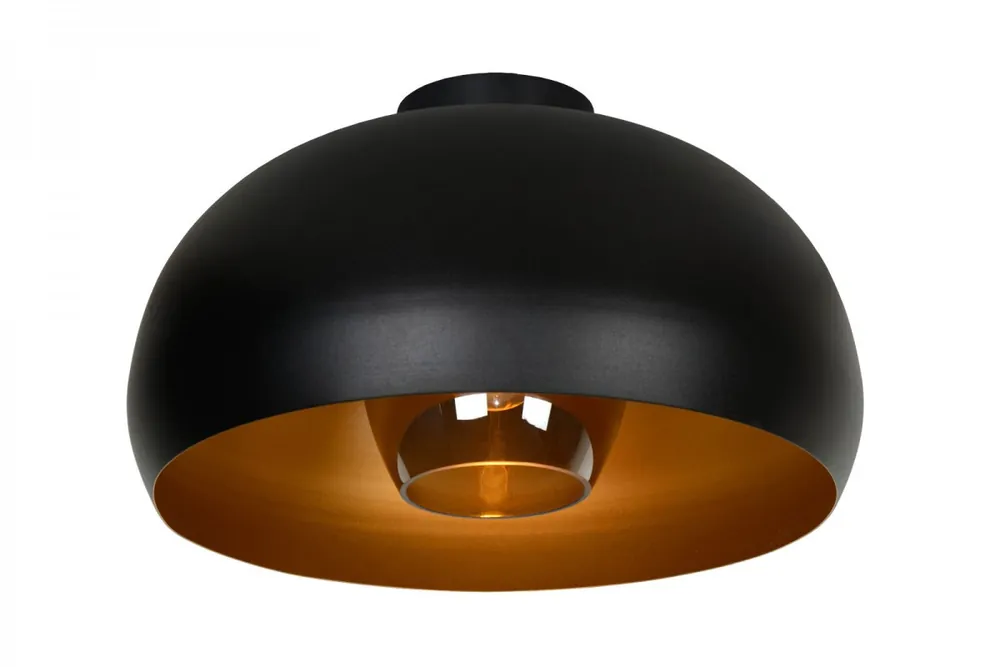 Lucide 30186/38/30 SHARAN mennyezetre szerelhető lámpa D380mm 1xE27 - fekete, füstüveg Akció