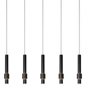 Lucide 24402/30/30 MARGARY mennyezeti függőlámpa LED 5x4,2W 2300lm 2700K - fekete Kedvezmény