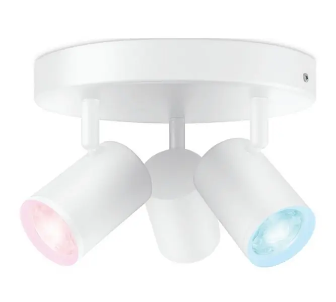 Akciós ár WiZ Colors 8719514554511 IMAGEO mennyezetre szerelhető spotlámpa 3xGU10 3x5W 345lm 2200-6500K RGB - fehér