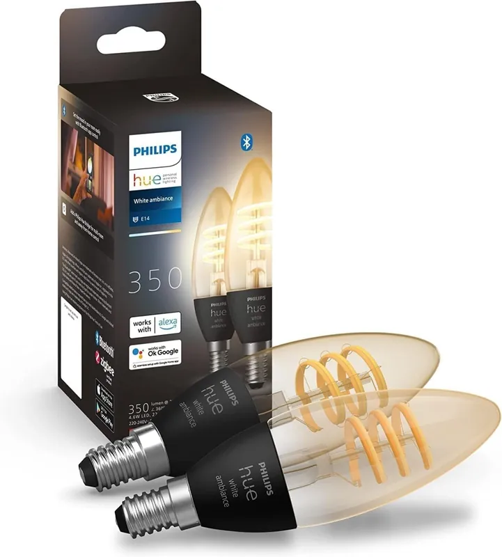 Philips Hue 8719514411869 k2db-os LED izzókészlet, gyertya alakú, 1x4,6W E14 300lm 2200-4500K - White Ambiance Kihagyhatatlan ajánlat