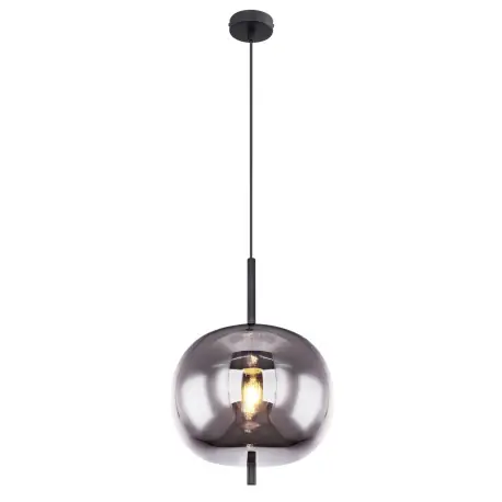 Globo 15345S mennyezeti függőlámpa Blacky 1x40W E27 - fekete, füstüveg Kedvezményes ár