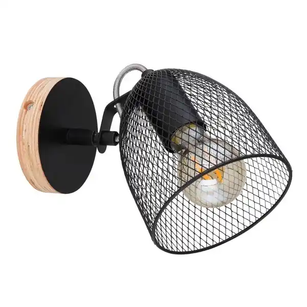 Globo 54034-1 fali lámpa Josina 1x60W E27 - barna, fekete Biztonságos fizetés