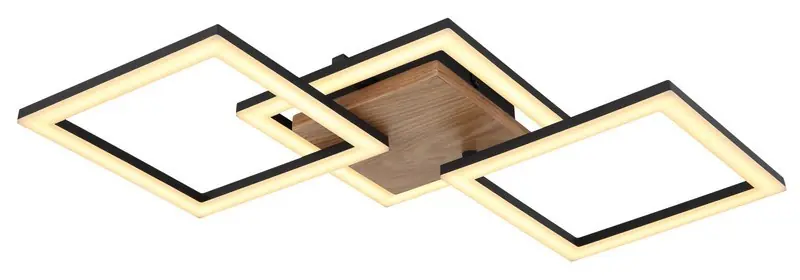 Végkiárusítás Globo 67280-30 LED mennyezetre szerelhető lámpa Kerry 1x30W 2200lm 3000K - opál, barna, fekete