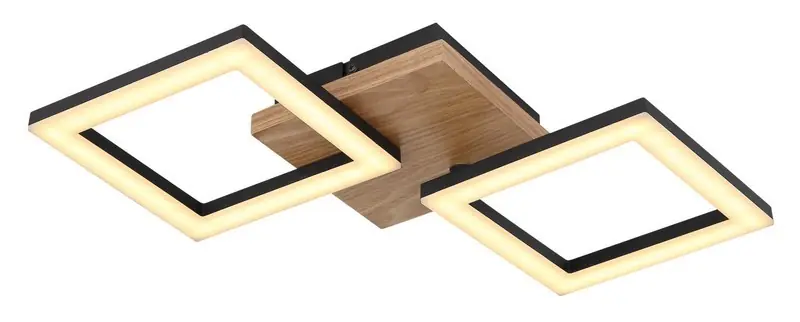 Legnépszerűbb Globo 67280-18 LED mennyezetre szerelhető lámpa Kerry 1x18W 1200lm 3000K - opál, barna, fekete