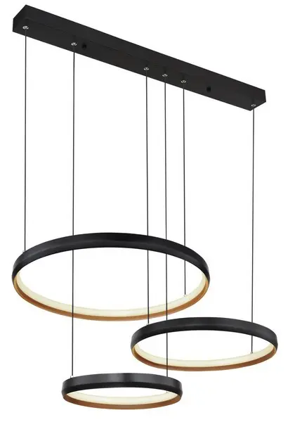Legjobb ár Globo 67193-55H LED mennyezeti függőlámpa Halli 1x55W 1800lm 2700-6000K- távirányítás, szabályozható, éjszakai üzemmód, memória funkció, opál, fekete