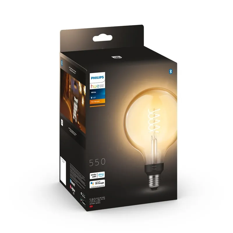 Kiárusítás Philips 8719514343023 LED szénszálas izzó 1x7W E27 550lm 2100K - átlátszó