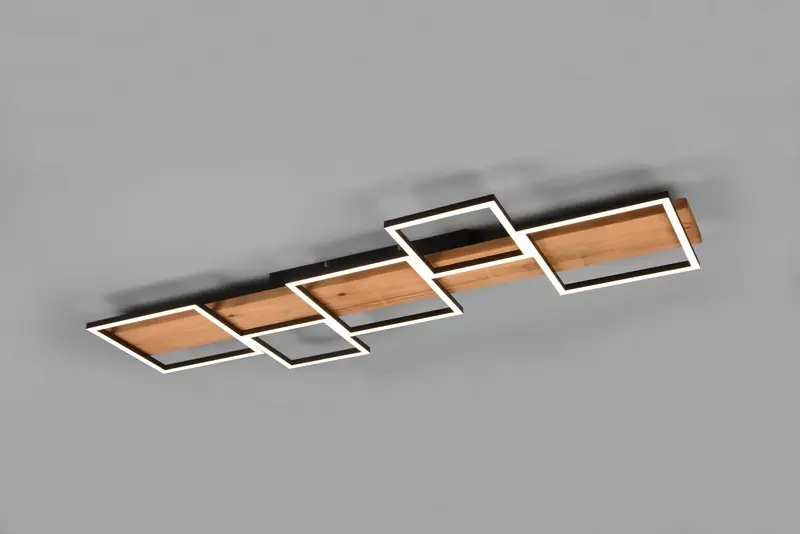 Árengedmény Trio 622910532 LED mennyezetre szerelhető lámpa Harper 1x42W 5700lm 3000K - szabályozható, Switch Dimmer, fekete, fa