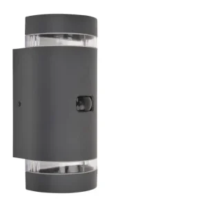 Lutec 5604014118 kültéri fali lámpa mozgásérzékelővel Focus 2x7W GU10 IP44 - fekete Kiárusítás