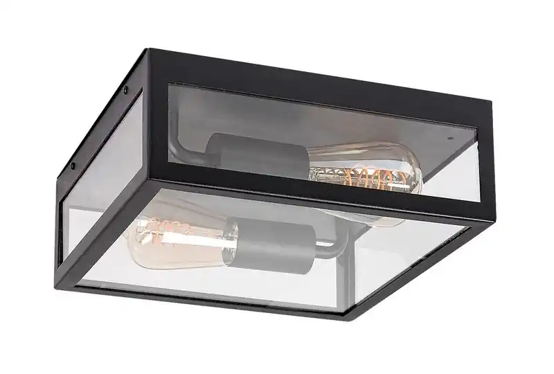 Rabalux 7070 kültéri mennyezeti lámpa Zaton 2x60W E27 IP23 - fekete Prémium